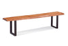 48" X 14" X 18" Natural Cherry And Steel Bench-Ottomans-HomeRoots-Luxury Loft Co.