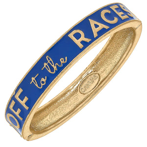 Off To the Races Enamel Hinge Bangle - Shaq + Coco