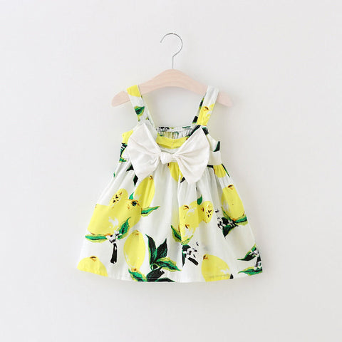 2018 Sundress Newborn Baby Dress Girls Lemon Print Dresses Summer Infa ...