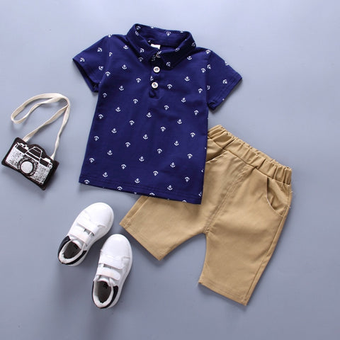 Top Suits Cotton Polo Shirt + Pants 