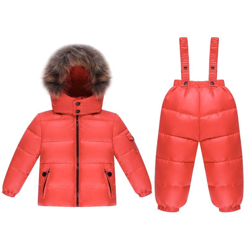 '-30 degree winter 90% down jacket for baby we girl clothes children c ...