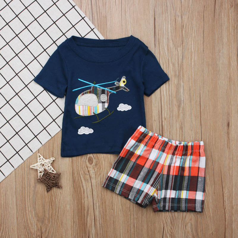 Baby Clothing Set Girl Outfits Summer Baby Boy Top+Shorts Baby Cotton ...