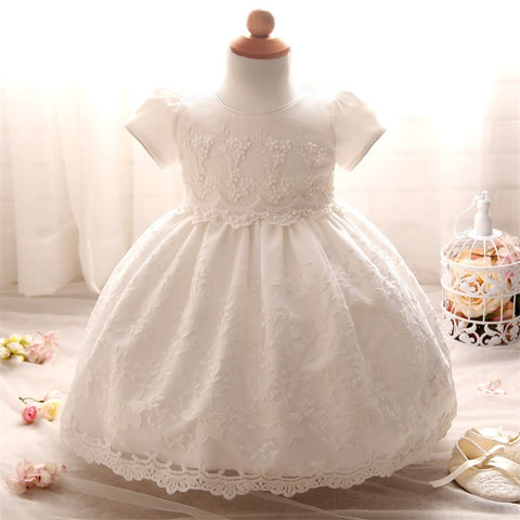 baby girl lace christening dress