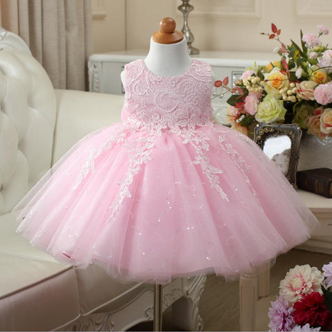 kids pink party dress