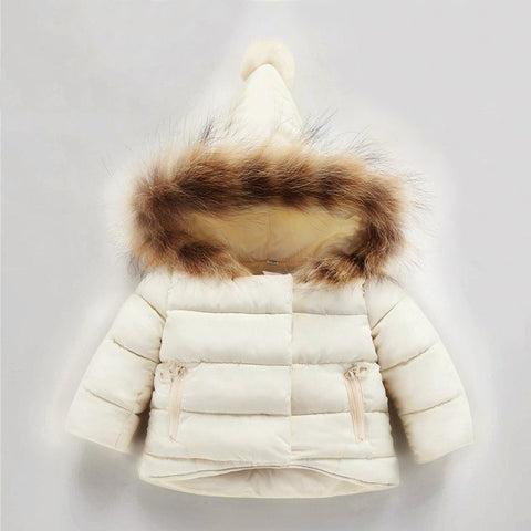 Baby Girls Clothes Winter Pure Cotton Jacket Boys Cute Fur Christmas H ...