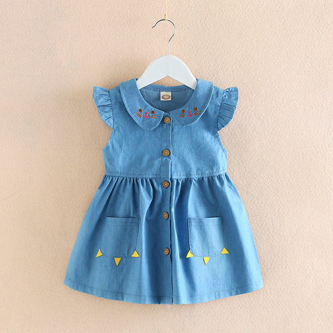 infant girl denim dress