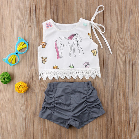 baby girl shirt and shorts