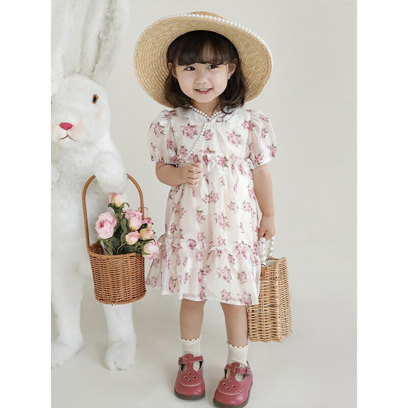 Girls' Rose Dress 2023Summer Children'sPrincess Dress – ToysZoom