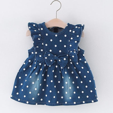 denim baby frock