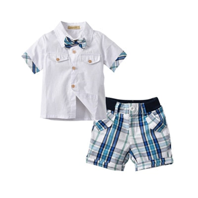 New Design Toddler Boy Clothing Set Summer School Boy Bow Boutique Sho ...