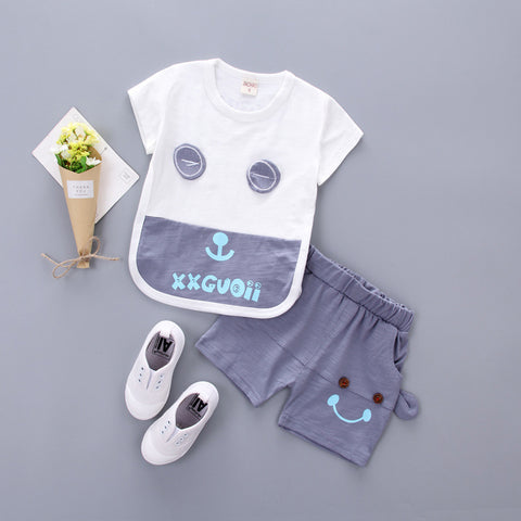 New Summer Baby Clothing Set Cotton Cute Pattern T-shirt&shorts Baby B ...