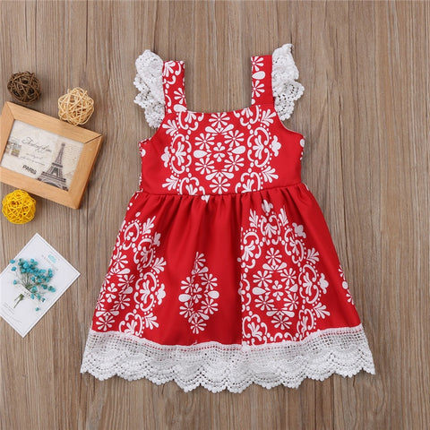 red lace baby dress