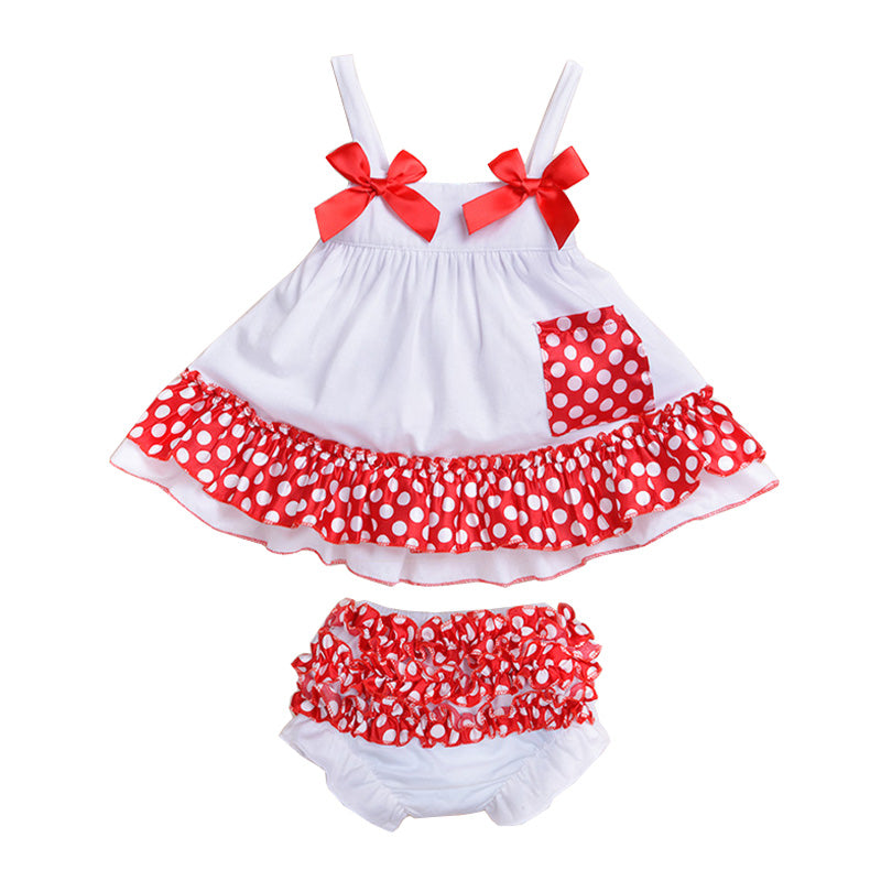 Retail Summer Baby Girl Clothing Set Sleeceless Cotton Baby Dress Newb ...