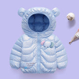 Toddle Baby Kid Long Sleeve Polyester Fiber Coat Chlidren Boys Girl Winter Coats Jacket Kids Zipthick Ears Snow Hoodie Clothes