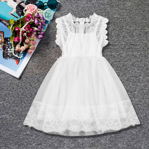 white dress for 6 years old girl