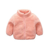 Winter Girls Plush Warm Coat Fleece Warm Pageant Party Warm Jacket Snowsuit 1-5Y Baby Zip Up Coat Outerwear Kid Clothes