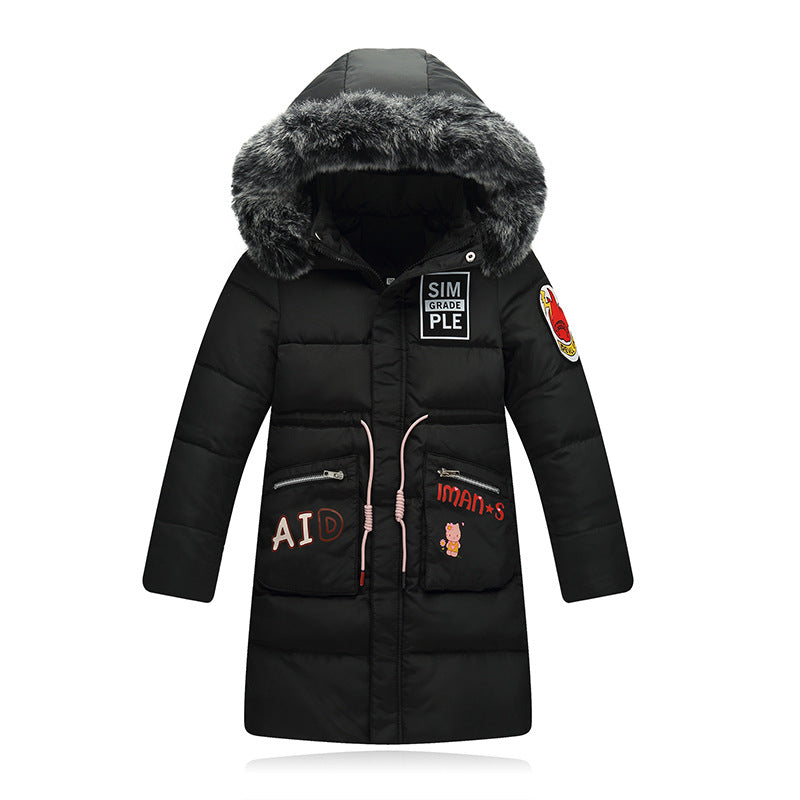 ZENOBIAPE Children Cold Winter down Girls Thickening Warm Down Jackets ...