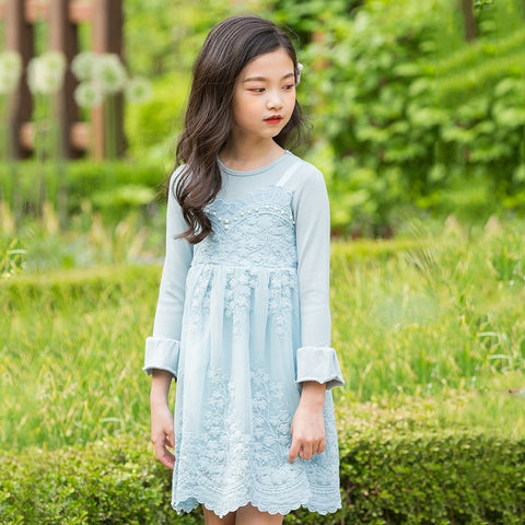 girls long sleeve party dress