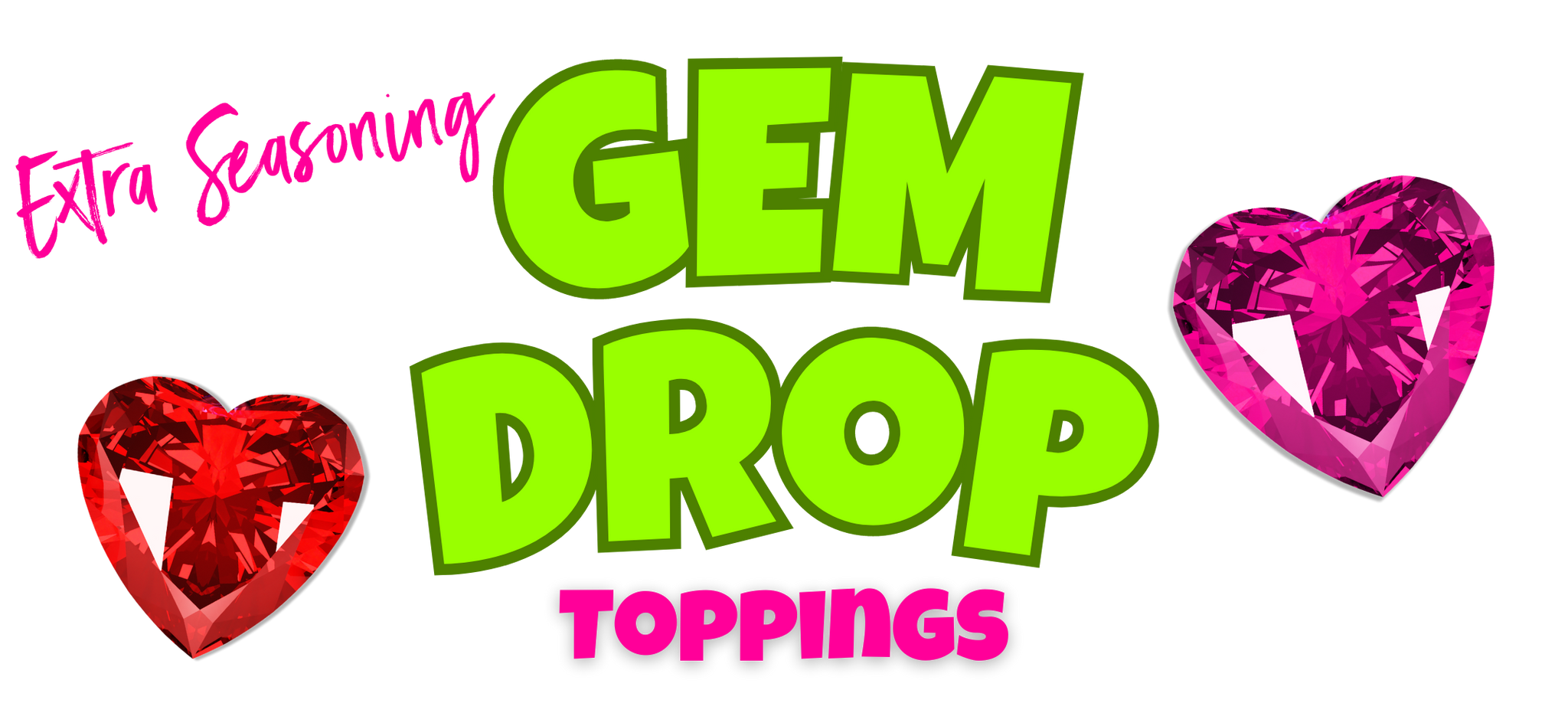 Gem Drop Title with gem graphics