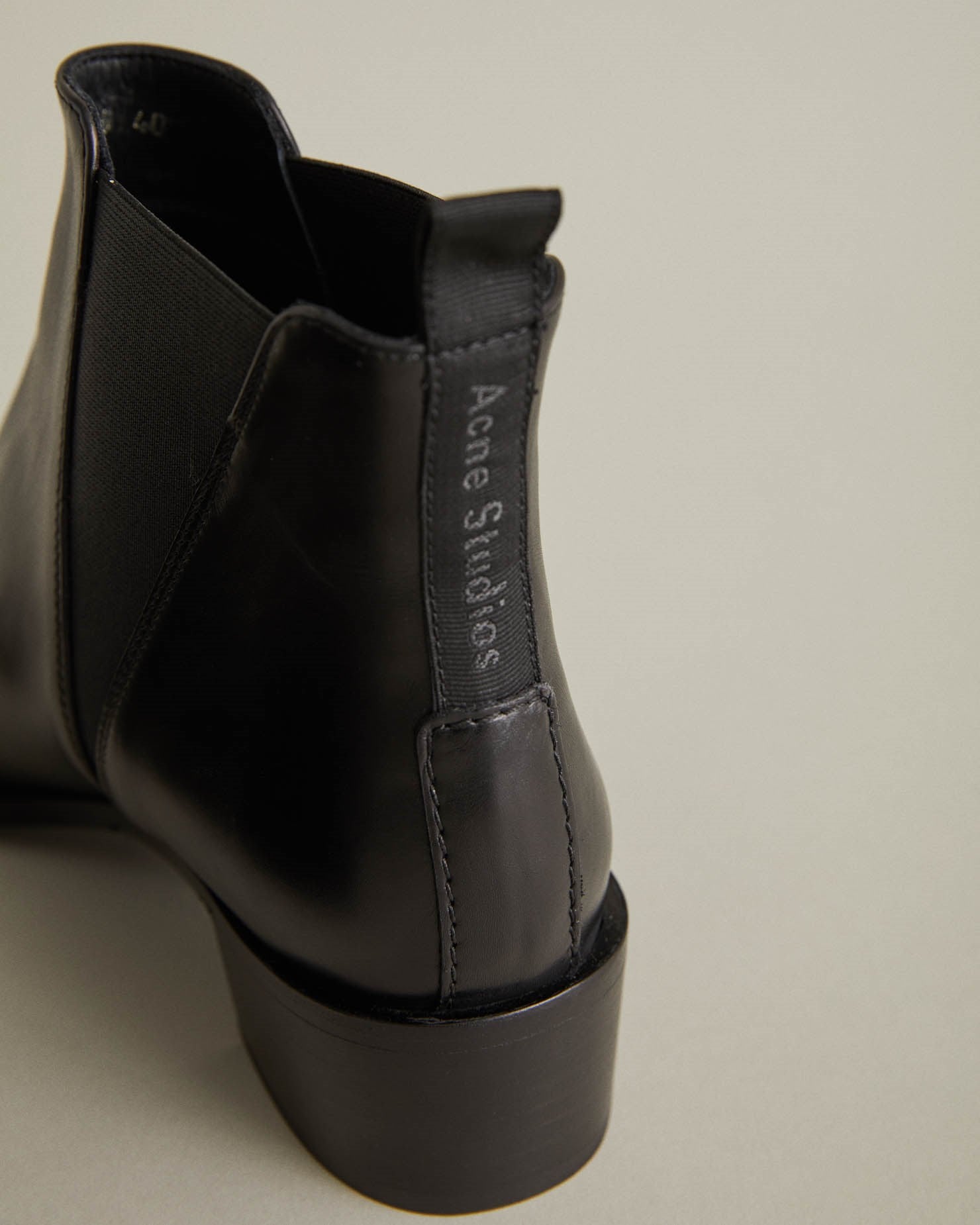 acne black boots