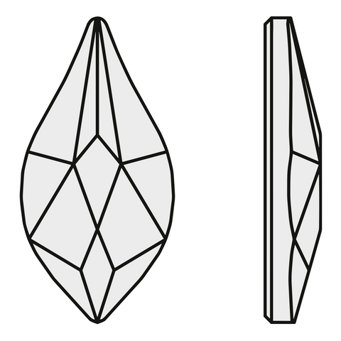 flame shape rhinestones glass crystal