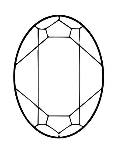 ellipse shape rhinestone glass