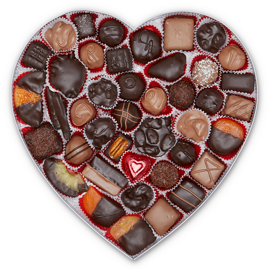 Chocolate Heart Boxes filled with Chocolate — Bellbrook Chocolate Shoppe