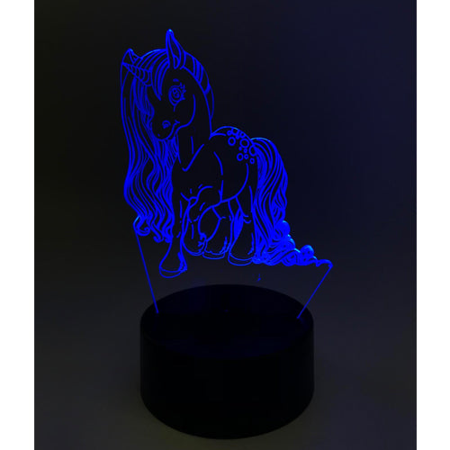 Laser Optical Illusion Night Light - Unicorn