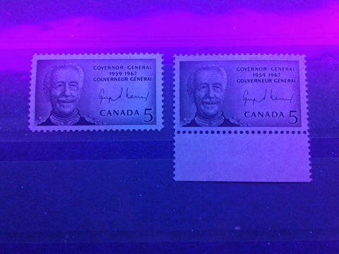 Dull fluorescent papers on the 1967 Vanier Issue