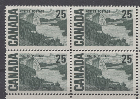 The bottle green shade on Canada #465, the 25c Solemn Land definitive from the 1967-1973 Centennial Issue