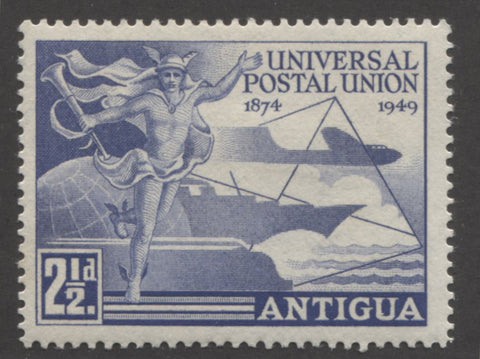 Deep dull ultramarine 1st design 1949 UPU issue