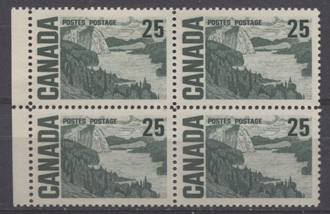 The deep dull grey green shade on Canada #465, the 25c Solemn Land definitive from the 1967-1973 Centennial Issue