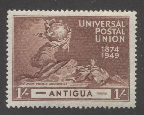 Red-brown 4th design 1949 UPU issue