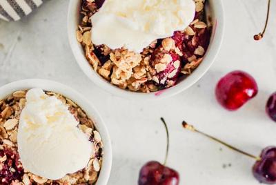 Rumtopf-Rezept Rumtopf und Rhabarber Crumble