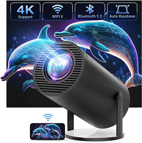 CLOKOWE 4K Mini Projector