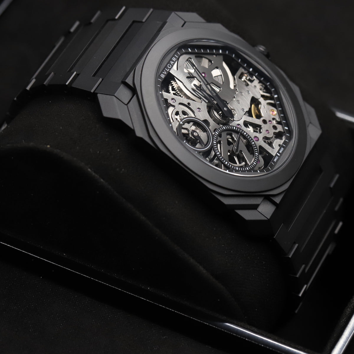 Bulgari103126 Octo Finissimo Skeleton Black Ceramic – Newport Watch Club