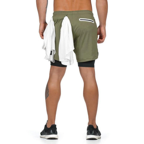 2 in 1 Security Pocket Jogger Shorts | Pampas Fox Fitness