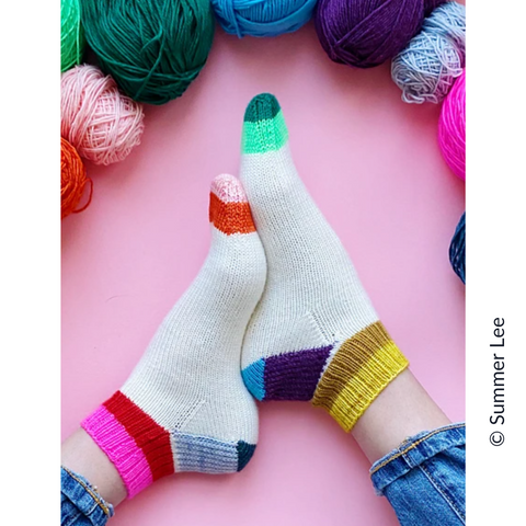 Knitted ankle socks by Summer Lee: Weekend Shorty Socks