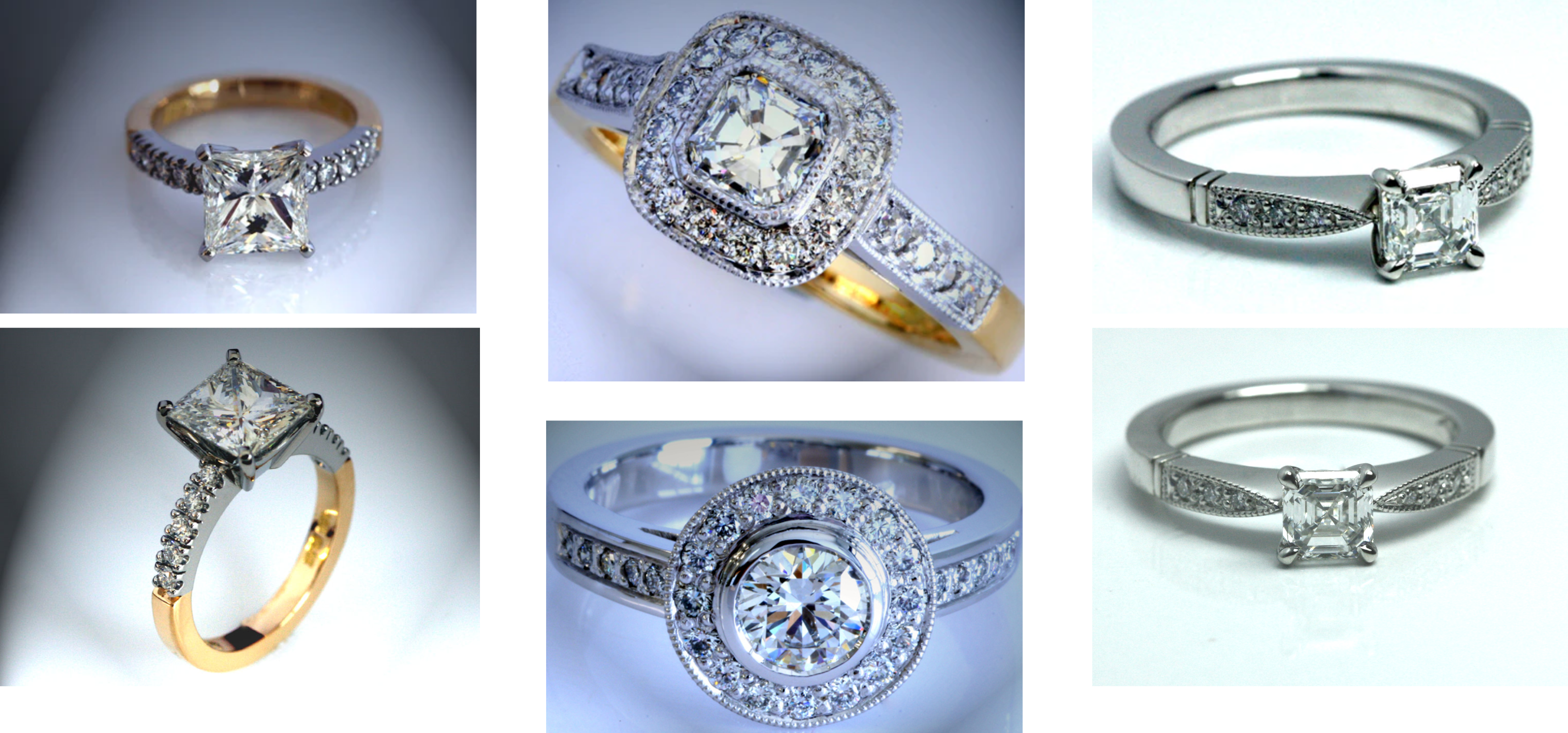 Custom sapphire & diamond engagement ring |Sydney jewellers