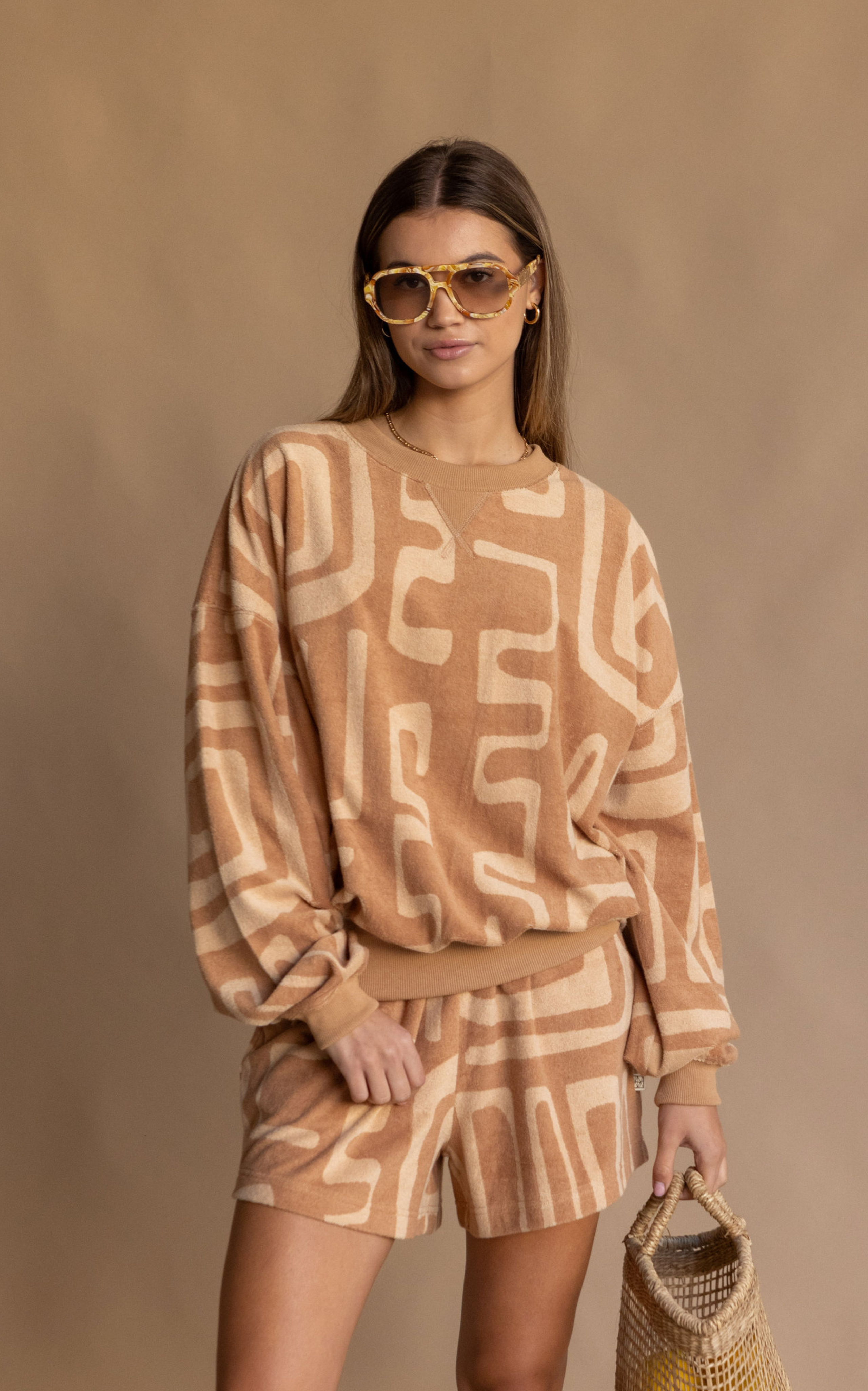 Morocco Terry Sweatshirt Biscuit