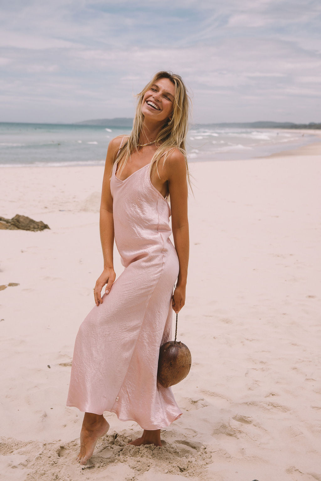 The Georgina Slip Dress Blush