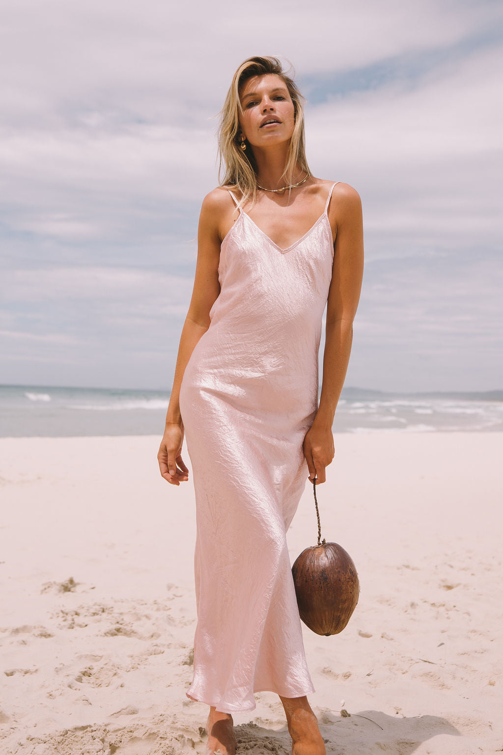 The Georgina Slip Dress Blush