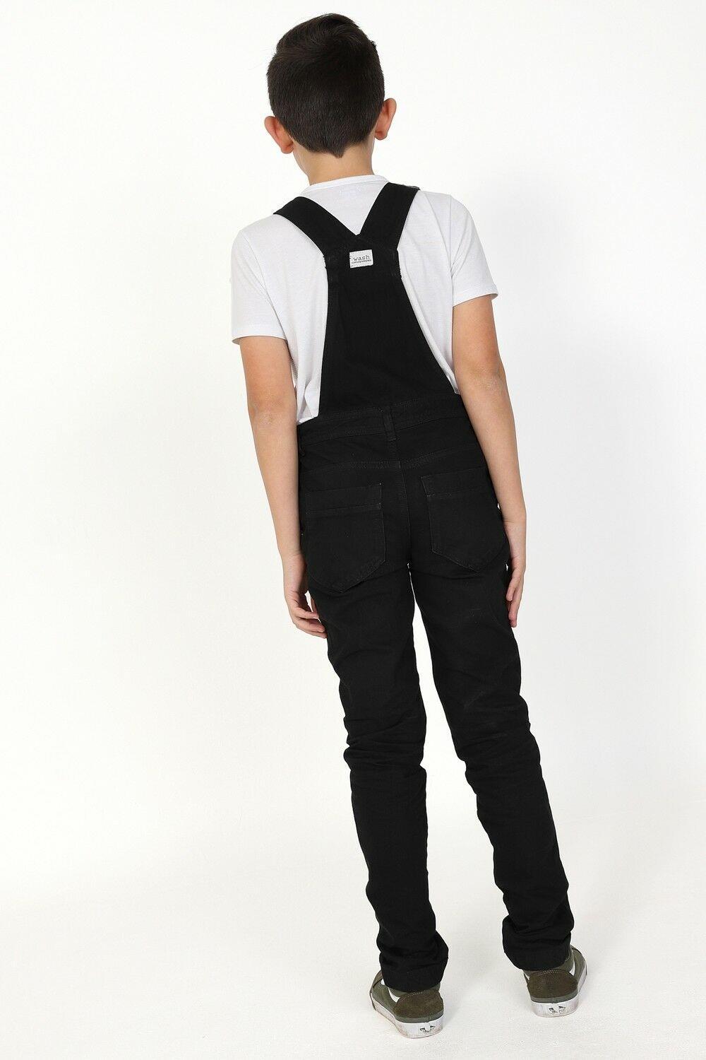 boys black dungarees