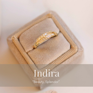 Indira Moissanite Ring In Rose Gold