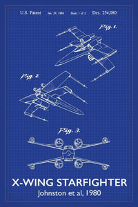 X Wing Star Wars Patent Art Print