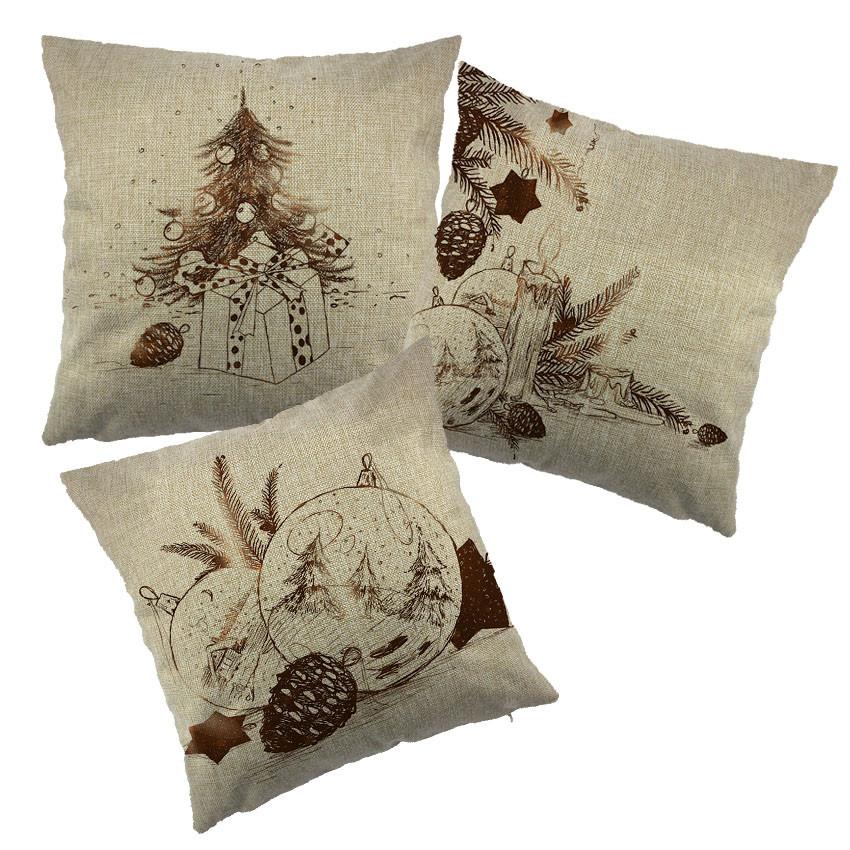 Christmas tree Santa Snowman Pillow Case Decorative Cotton Cushion Cover For Sofa Throw Cushion Cover For Seat Chair