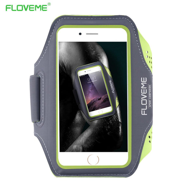 FLOVEME For iPhone 7 6 6s Armband Pouch Case 4.7 inch Universal Waterproof Sport Armband Belt Running GYM Bag with Key Holder