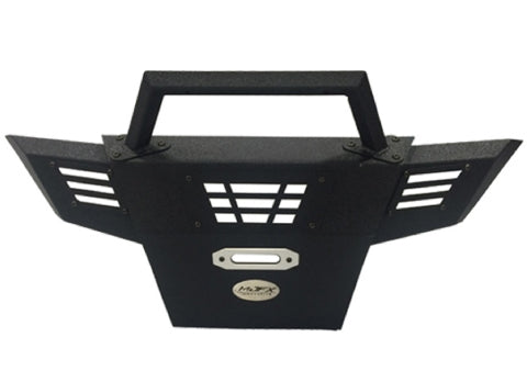 MJFX Alpha Armor Front Bumper in black with winch opening