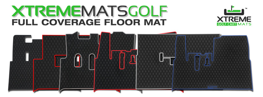 Xtreme Mats golf cart floor mats full offering line up models ezgo txt club car DS yamaha Drive 2 G29 red grey black blue