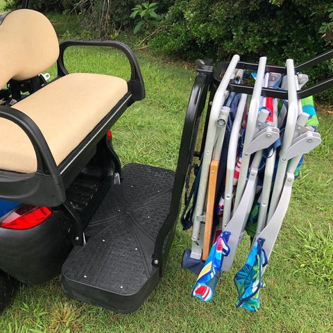 Rear Seat hanging Lawn Chair Holder for golf cart